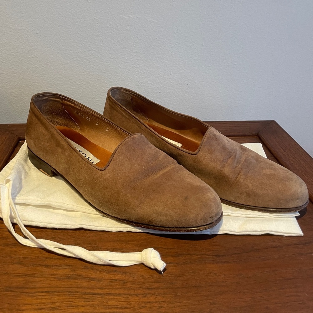 SANTONI - Men’s Suede Loafers (sz 8)